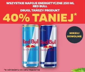 Wszystkie napoje energetyczne 250 ml Red Bull drugi, tańszy produkt