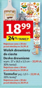 Wałek drewniany do ciasta, deska drewniana, termofor