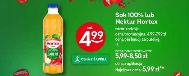 Sok 100% lub nektar Hortex