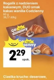 Rogalik z nadzieniem kakaowym, DUO smak kakao wanilia Codzienny