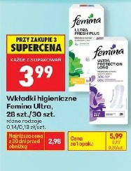 Wkładki higieniczne Femina Ultra, 28 szt./30 szt.