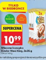 Mleczna kanapka Kinder Maxi King