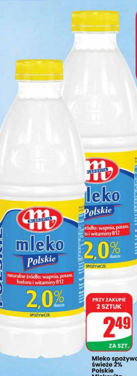 Mleko spożywcze świeże 2% Polskie Mlekovita