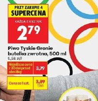 Tyskie Gronie piwo butelka zwrotna