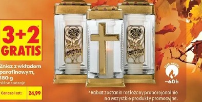 Znicz z wkładem parafinowym
