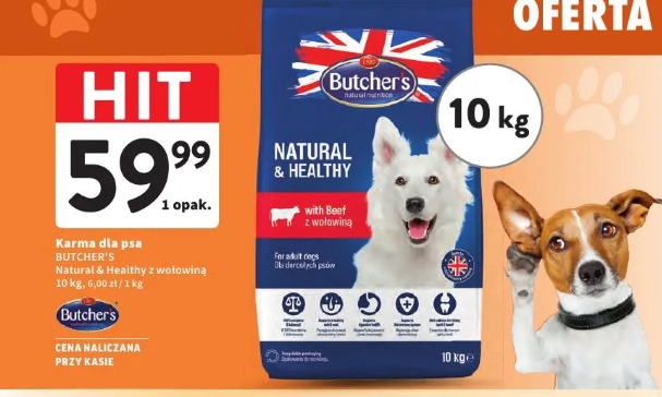 Karma dla psa Butcher's Natural & Healthy z wołowiną