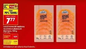 Łosoś norweski wędzony na zimno w plastrach Marinero