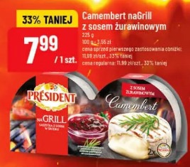 Camembert naGrill z sosem żurawinowym Président