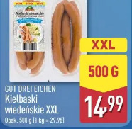 Gut Drei Eichen Kiełbaski wiedeńskie XXL