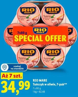 Rio Mare Tuńczyk w oliwie, 7-pak