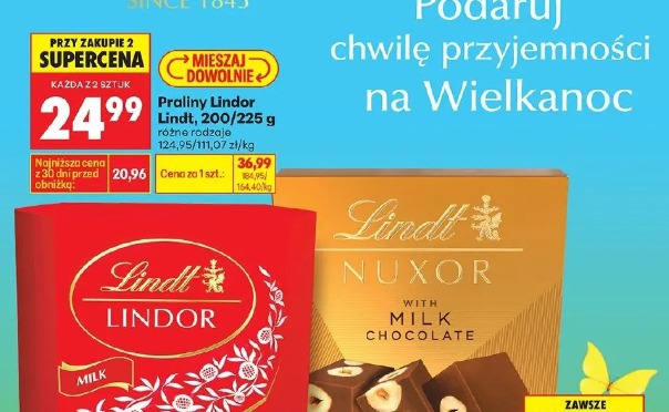 Praliny Lindor Lindt