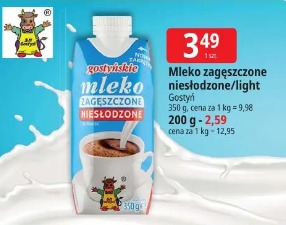 Mleko zagęszczone niesłodzone/light