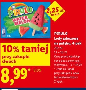 Pirulo Lody arbuzowe na patyku, 4-pak