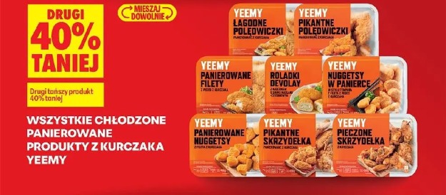 Wszystkie chłodzone panierowane produkty z kurczaka Yeemy