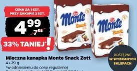 Mleczna kanapka Monte Snack Zott