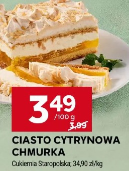 Ciasto cytrynowa chmurka Cukiernia Staropolska