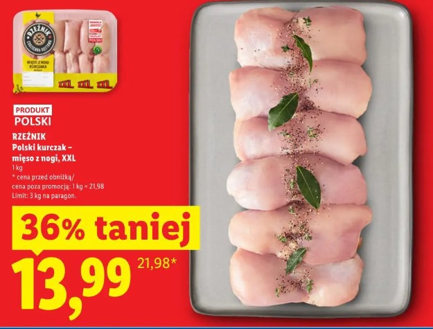 RZEŹNIK Polski kurczak – mięso z nogi, XXL