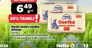 Masło ekstra osetka Miletto