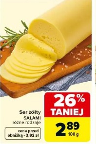 Ser żółty salami