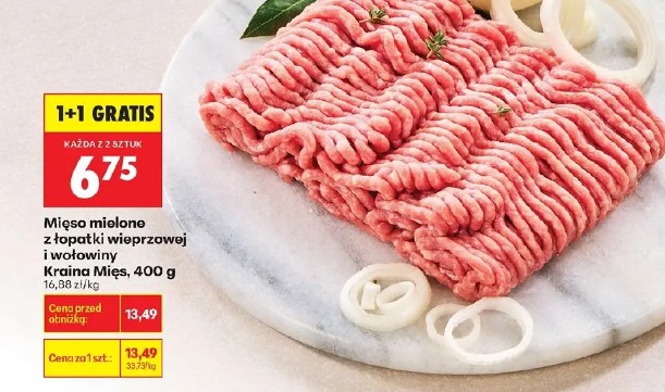 Mięso mielone z łopatki wieprzowej i wołowiny Kraina Mięs