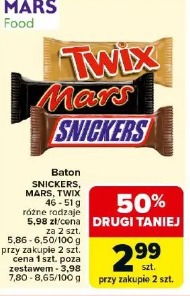 Snickers, Mars, Twix baton MARS FOOD