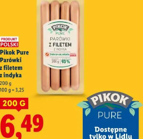 Pikok Pure Parówki z filetem z indyka