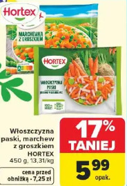 Włoszczyzna paski, marchew z groszkiem HORTEX