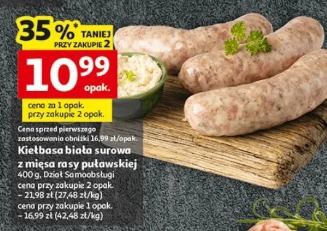 Kiełbasa biała surowa z mięsa rasy puławskiej