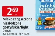 Mleko zagęszczone niesłodzone gostyńskie/light Gostyń