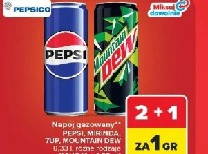 Napój gazowany Pepsi, Mirinda, 7up, Mountain Dew