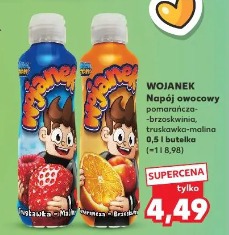 Wojanek Napój owocowy pomarańcza-brzoskwinia, truskawka-malina
