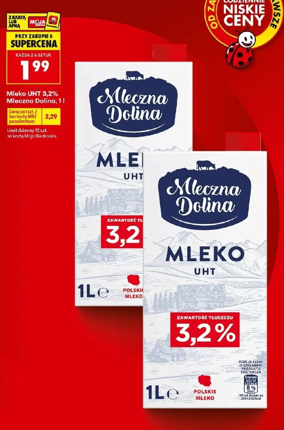 Mleko UHT 3,2% Mleczna Dolina