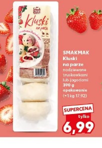 Smakmak Kluski na parze nadziewane truskawkami lub jagodami