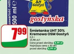 Śmietanka UHT 30% Kremowa OSM Gostyń