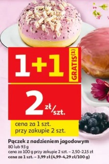 Pączek z nadzieniem jagodowym