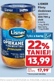 Lisner Filety śledziowe opiekane w zalewie octowej premium
