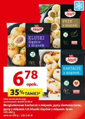 Bezglutenowe kartacze z mięsem, pyzy ziemniaczane, pyzy z mięsem lub kluski śląskie z mięsem Jawo