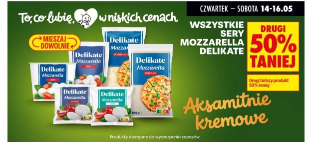 Wszystkie sery mozzarella Delikate