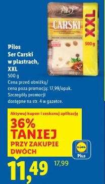 Pilos Ser Carski w plastrach, XXL