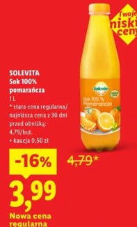 SOLEVITA Sok 100% pomarańcza 