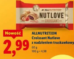 Allnutrition Croissant Nutlove z nadzieniem truskawkowym