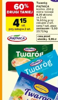 Twaróg PIĄTNICA kostka