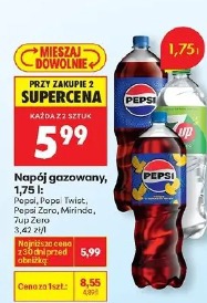 Napój gazowany Pepsi, Pepsi Twist, Pepsi Zero, Mirinda, 7up Zero