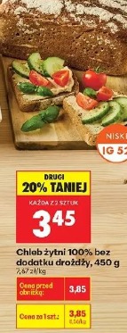 Chleb żytni 100% bez dodatku drożdży