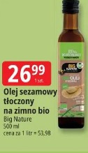 Olej sezamowy tłoczony na zimno bio Big Nature