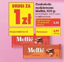 Czekolada nadziewana Meltié karmelowa, malinowa, truskawkowa