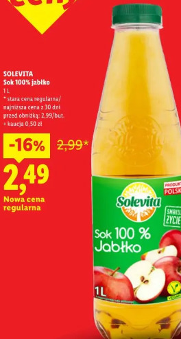 Solevita Sok 100% jabłko
