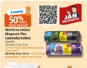 Worki na śmieci Magnum Flex Lawenda/taśma Sarantis