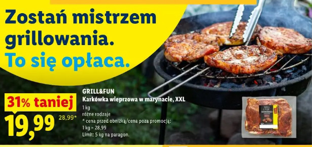 GRILL&FUN Karkówka wieprzowa w marynacie, XXL