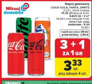 Napój gazowany COCA-COLA, FANTA, SPRITE